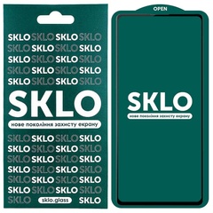 Защитное стекло SKLO 5D (full glue) для Samsung Galaxy S21+ Черный