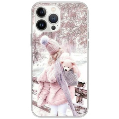 TPU чехол Winter story для Apple iPhone 12 Pro / 12 (6.1") Girl and bear