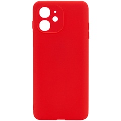 Силиконовый чехол Candy Full Camera для Apple iPhone 12 (6.1") Красный / Red