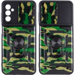 Ударопрочный чехол Camshield Serge Ring Camo для Samsung Galaxy M23 5G / M13 4G Зеленый / Army Green