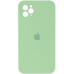 Чехол Silicone Case Square Full Camera Protective (AA) для Apple iPhone 11 Pro Max (6.5") Мятный / Mint