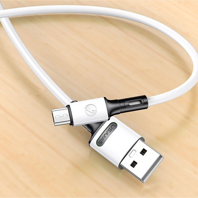 Дата кабель USAMS US-SJ435 U52 USB to MicroUSB (1m), Білий