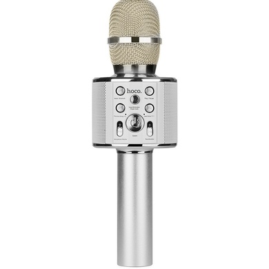 Караоке Мікрофон-колонка Hoco BK3 Cool, silver
