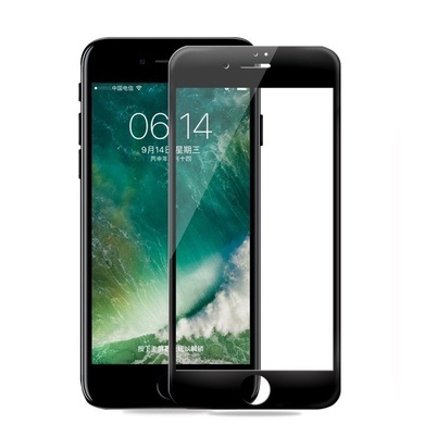 Захисне скло XD+ (full glue) (тех.пак) для Apple iPhone 6 / 6s / 7 / 8 / SE (2020) (4.7"), Чорний