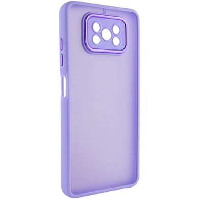 TPU+PC case Accent for Xiaomi Poco X3 NFC / Poco X3 Pro, White / Purple