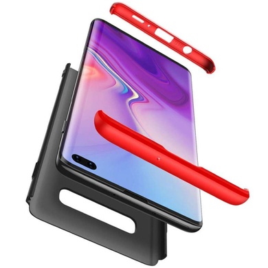 Пластиковая накладка GKK LikGus 360 градусов (opp) для Samsung Galaxy S10+ Черный / Красный