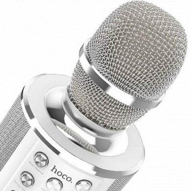 Караоке Мікрофон-колонка Hoco BK3 Cool, silver