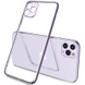 Прозорий силіконовий чохол глянцева окантовка Full Camera для Apple iPhone 11 Pro (5.8"), Фіолетовий