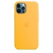 Чехол Silicone case (AAA) full with Magsafe для Apple iPhone 12 Pro / 12 (6.1") Желтый / Sunflower