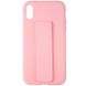 Чохол Silicone Case Hand Holder для Apple iPhone X / XS (5.8 "), Рожевий / Pink