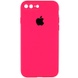 Чехол Silicone Case Square Full Camera Protective (AA) для Apple iPhone 7 plus / 8 plus (5.5") Розовый / Barbie pink