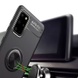 TPU чехол Deen ColorRing под магнитный держатель (opp) для Samsung Galaxy S20+ Черный / Черный