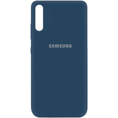 Чехол Silicone Cover My Color Full Protective (A) для Samsung A750 Galaxy A7 (2018) Синий / Navy blue