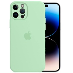 Чохол Silicone Case Full Camera Protective (AA) для Apple iPhone 14 Pro (6.1"), Зелений / Pistachio