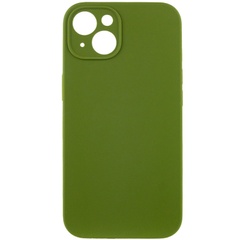 Чохол Silicone Case Full Camera Protective (AA) NO LOGO для Apple iPhone 14 (6.1"), Зеленый / Dark Olive