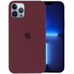 Чехол Silicone Case Full Protective (AA) для Apple iPhone 13 Pro Max (6.7") Бордовый / Plum