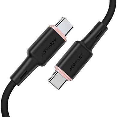 Дата кабель Acefast C2-03 USB-C to USB-C zinc alloy silicone (1.2m), Black