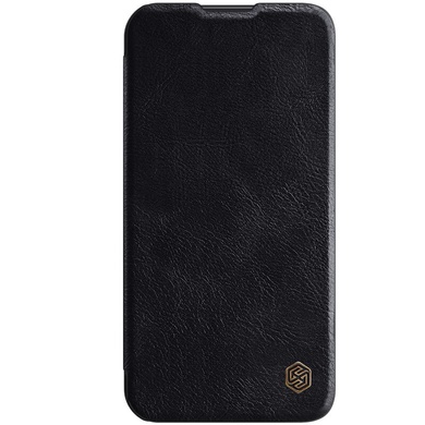 Кожаный чехол (книжка) Nillkin Qin Pro Camshield для Apple iPhone 14 Pro (6.1") Черный