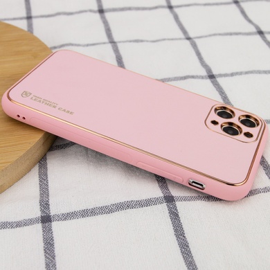 Кожаный чехол Xshield для Apple iPhone 12 Pro Max (6.7") Розовый / Pink