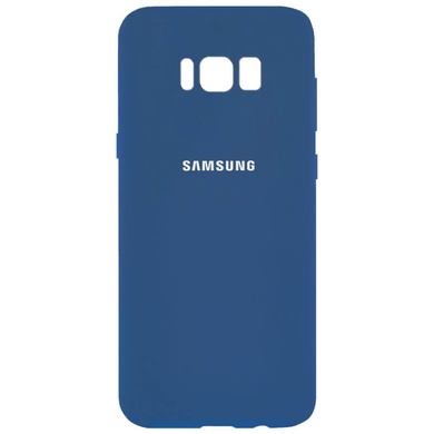Чехол Silicone Cover Full Protective (AA) для Samsung G955 Galaxy S8 Plus Синий / Navy blue