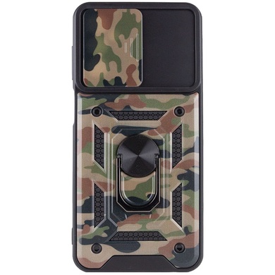 Удароміцний чохол Camshield Serge Ring Camo для Samsung Galaxy M23 5G / M13 4G, Коричневий / Army Brown