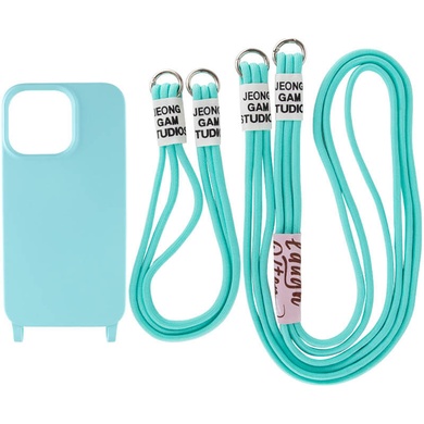 Чехол TPU two straps California для Apple iPhone 12 Pro / 12 (6.1") Бирюзовый / Marine Green