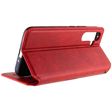 Кожаный чехол книжка GETMAN Cubic (PU) для Samsung Galaxy A35 Красный