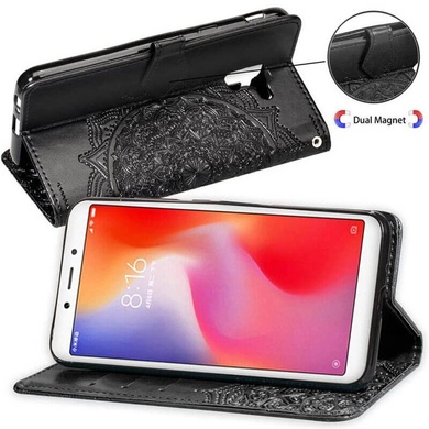 Кожаный чехол (книжка) Art Case с визитницей для Samsung J600F Galaxy J6 (2018) Черный