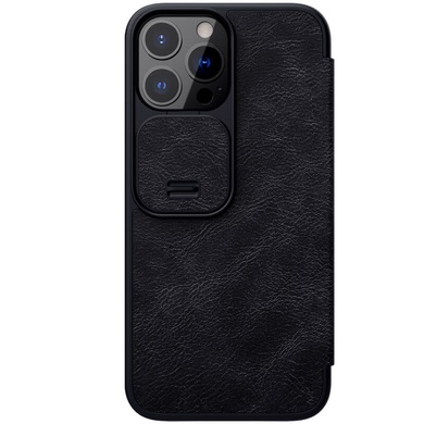 Кожаный чехол (книжка) Nillkin Qin Pro Camshield для Apple iPhone 14 Pro (6.1") Черный