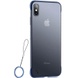 TPU+PC чехол Daddario Edge (+ кольцо) для Apple iPhone XR (6.1") Синий