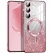 TPU чохол Delight case with MagSafe із захисними лінзами на камеру для Samsung Galaxy S22, Розовый / Rose Gold