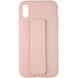 Чехол Silicone Case Hand Holder для Apple iPhone XS Max (6.5") Розовый / Pink Sand