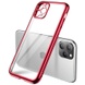 Прозрачный силиконовый чехол глянцевая окантовка Full Camera для Apple iPhone 11 Pro (5.8") Красный