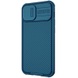 Карбоновая накладка Nillkin Camshield (шторка на камеру) для Apple iPhone 13 / 14 (6.1") Синий / Blue
