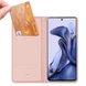 Чехол-книжка Dux Ducis с карманом для визиток для Xiaomi Redmi Note 12, Rose Gold