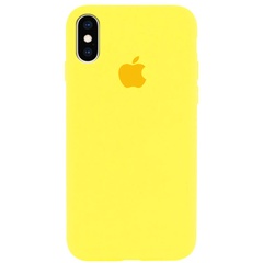 Чохол Silicone Case Full Protective (AA) для Apple iPhone X (5.8 ") / XS (5.8"), Жовтий / Yellow