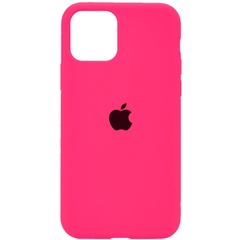 Чехол Silicone Case Full Protective (AA) для Apple iPhone 11 Pro Max (6.5") Розовый / Barbie pink