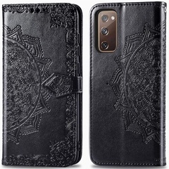 Кожаный чехол (книжка) Art Case с визитницей для Samsung Galaxy S20 FE Черный