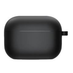 Силиконовый футляр с микрофиброй для наушников Airpods Pro Черный / Black