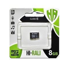 Карта памяти Hi-Rali microSDHC 8 GB class 10 (без адаптера) Черный