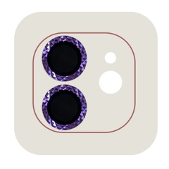 Захисне скло Metal Shine на камеру (в упак.) для Apple iPhone 12 / 12 mini / 11, Фіолетовий / Purple