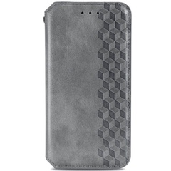 Кожаный чехол книжка GETMAN Cubic (PU) для Huawei P Smart (2021) / Y7a Серый