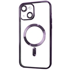 TPU чехол Fibra Chrome with MagSafe для Apple iPhone 14 (6.1") Purple