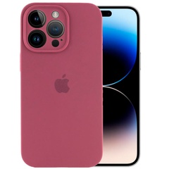Чохол Silicone Case Full Camera Protective (AA) для Apple iPhone 14 Pro (6.1"), Бордовый / Plum
