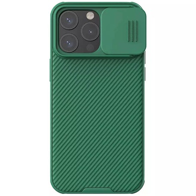 Карбоновая накладка Nillkin CamShield Pro для Apple iPhone 15 Pro (6.1") Deep Green