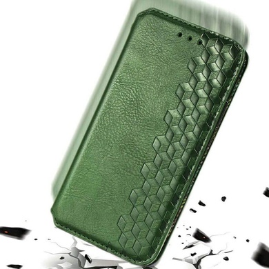 Кожаный чехол книжка GETMAN Cubic (PU) для ZTE Blade A7 Fingerprint (2020) Зеленый