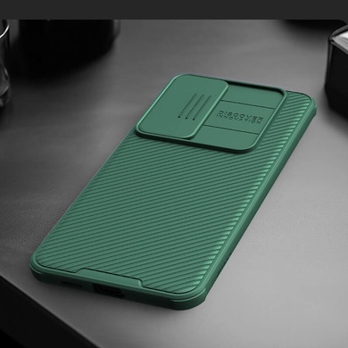 Карбоновая накладка Nillkin CamShield Pro Magnetic для Samsung Galaxy S24 Deep Green