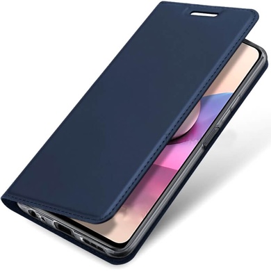 Чехол-книжка Dux Ducis с карманом для визиток для Xiaomi Redmi Note 10 / Note 10s Синий