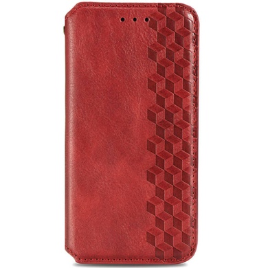 Кожаный чехол книжка GETMAN Cubic (PU) для Xiaomi Redmi K40 / K40 Pro / K40 Pro+ / Poco F3 / Mi 11i Красный