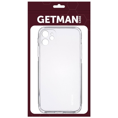 TPU чехол GETMAN Clear 1,0 mm для Apple iPhone 12 (6.1") Бесцветный (прозрачный)